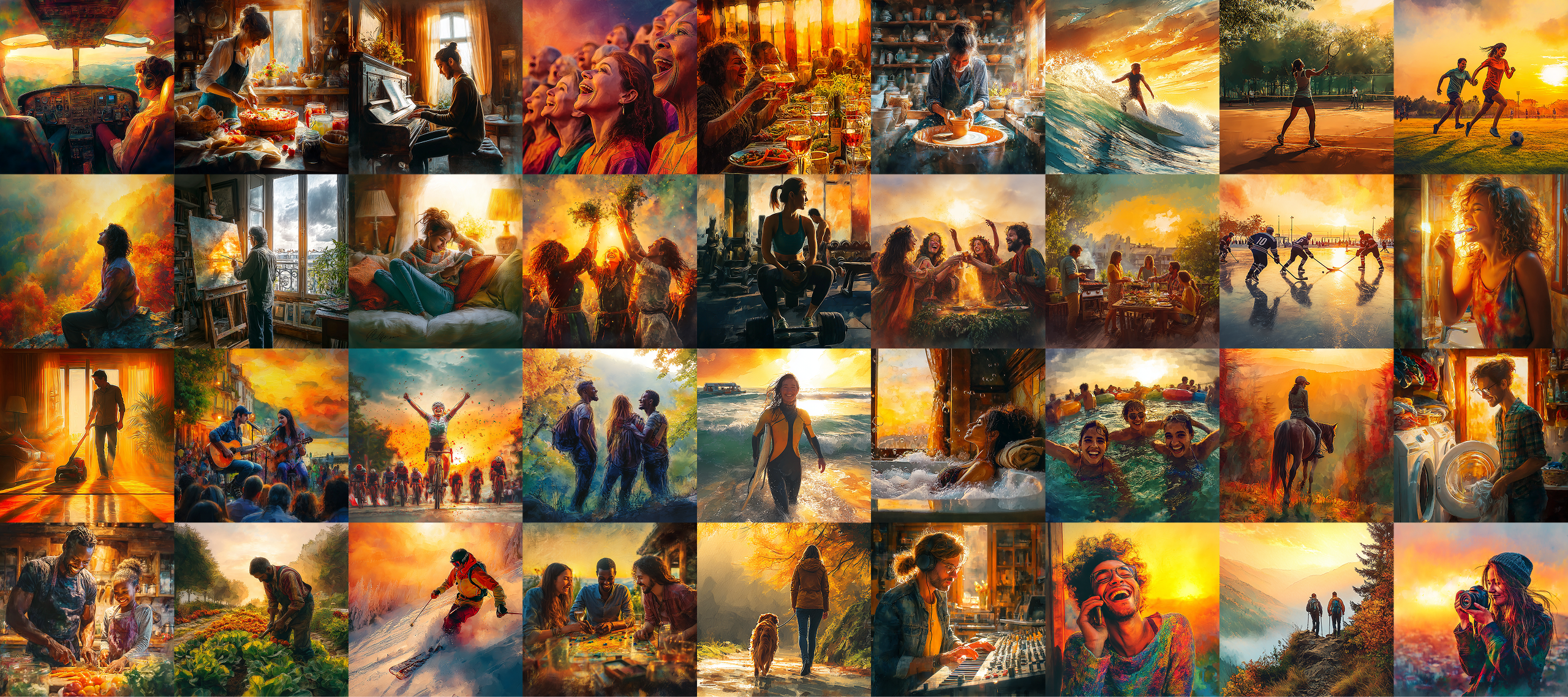 Background image with lots of activities